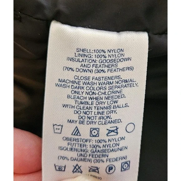 Lands End Goose Down‎ Puffer Vest Men's Large 42-44 Black Outdoors Snaps Quilted - Picture 8 of 9